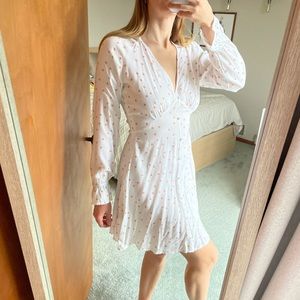 Wednesday girl button down polka dot dress